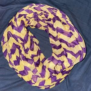 Boutique - Purple & Yellow Chevron Infinity Scarf - Perfect for ECU & LSU fans!